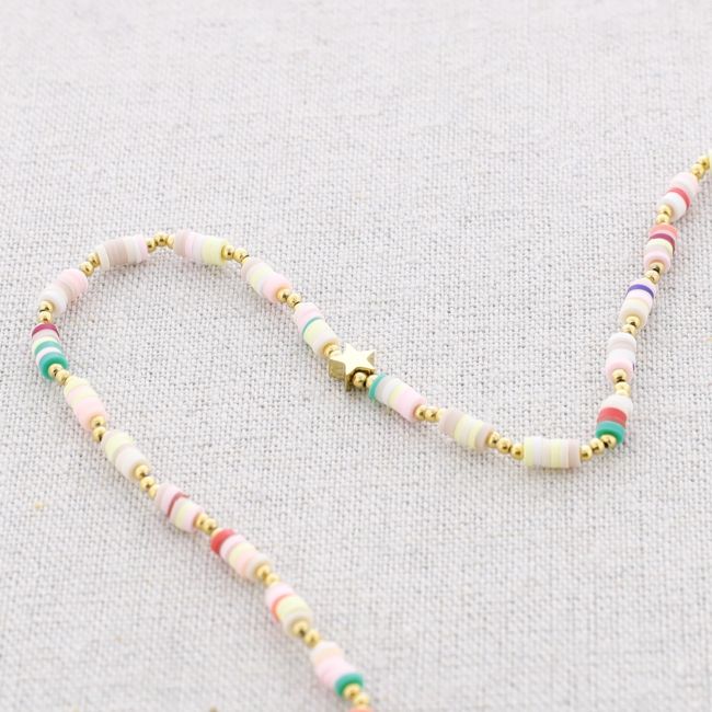 FIMO STEEL SHORT NECKLACE STAR COLORS