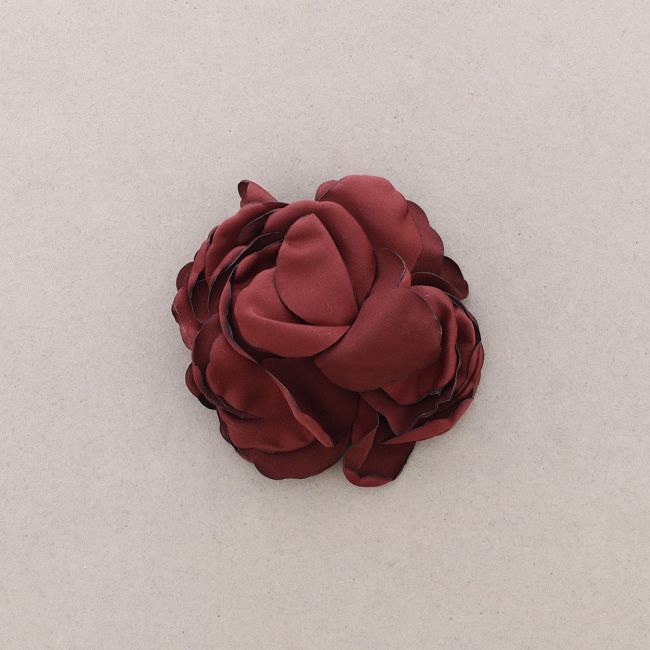 FABRIC FLOWER BROOCH 11CM