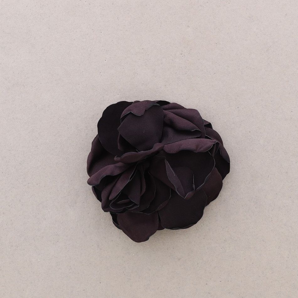 FABRIC FLOWER BROOCH 11CM