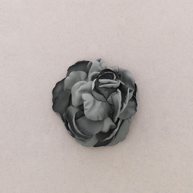 FABRIC FLOWER BROOCH 11CM
