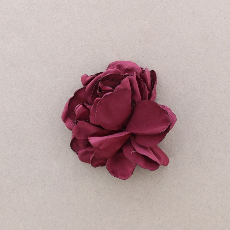 FABRIC FLOWER BROOCH 11CM