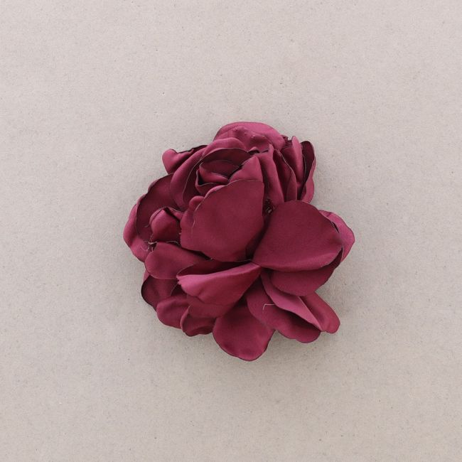 FABRIC FLOWER BROOCH 11CM
