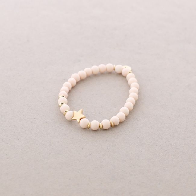 PULSERA ELÁSTICA BOLAS FACETADAS ESTRELLA