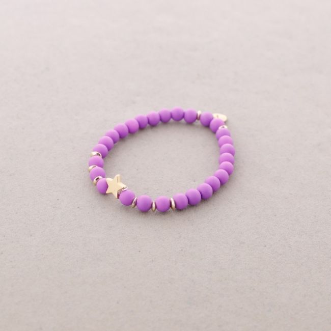 PULSERA ELÁSTICA BOLAS FACETADAS ESTRELLA