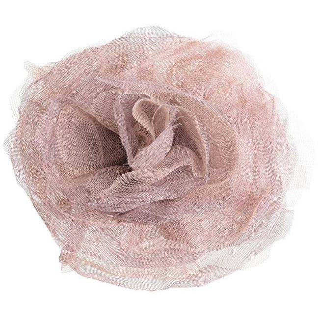 METALLIC FINISH FLOWER BROOCH 14CM