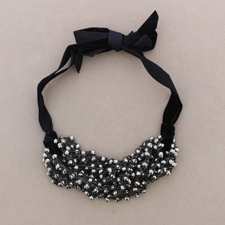 CRYSTAL SHORT NECKLACE WITH CROCHET 2