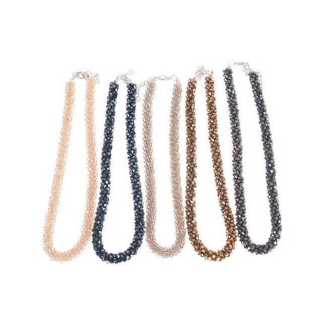 CRYSTAL STRIP SHORT NECKLACE