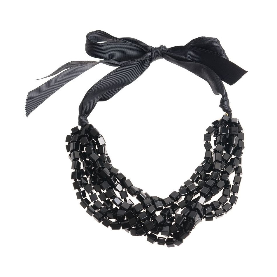 SQUARE CRYSTAL SHORT NECKLACE
