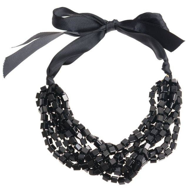 SQUARE CRYSTAL SHORT NECKLACE