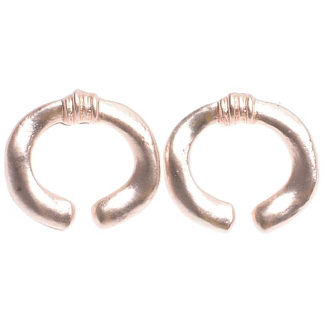 IRREGULAR HALF MOON STUD EARRINGS