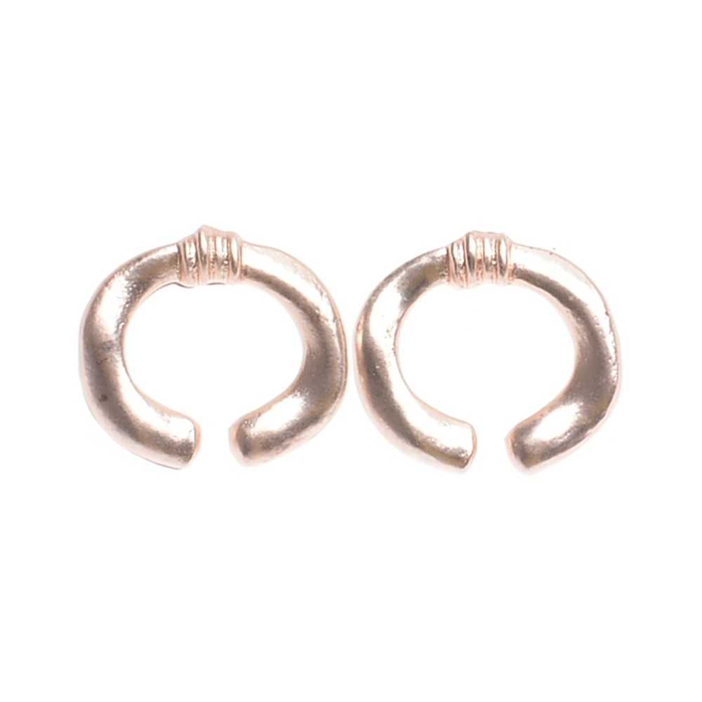 IRREGULAR HALF MOON STUD EARRINGS