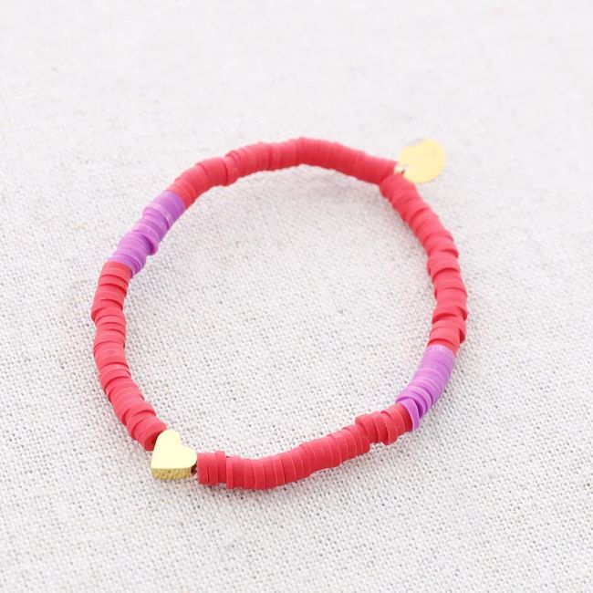 HEART FIMO STEEL BRACELET