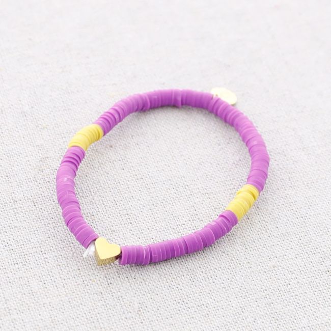 HEART FIMO STEEL BRACELET