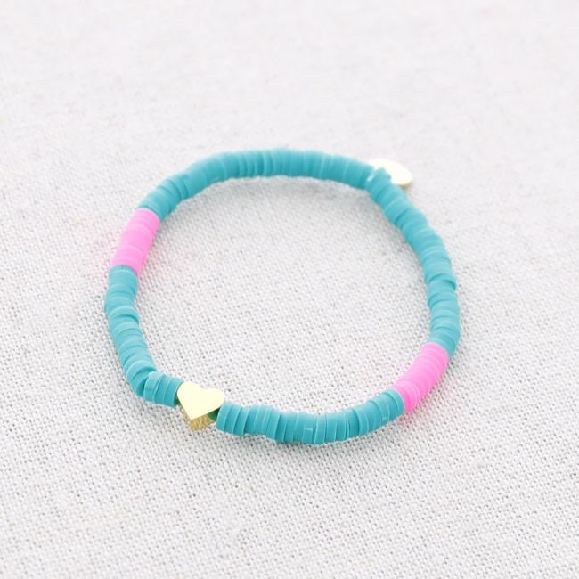 HEART FIMO STEEL BRACELET