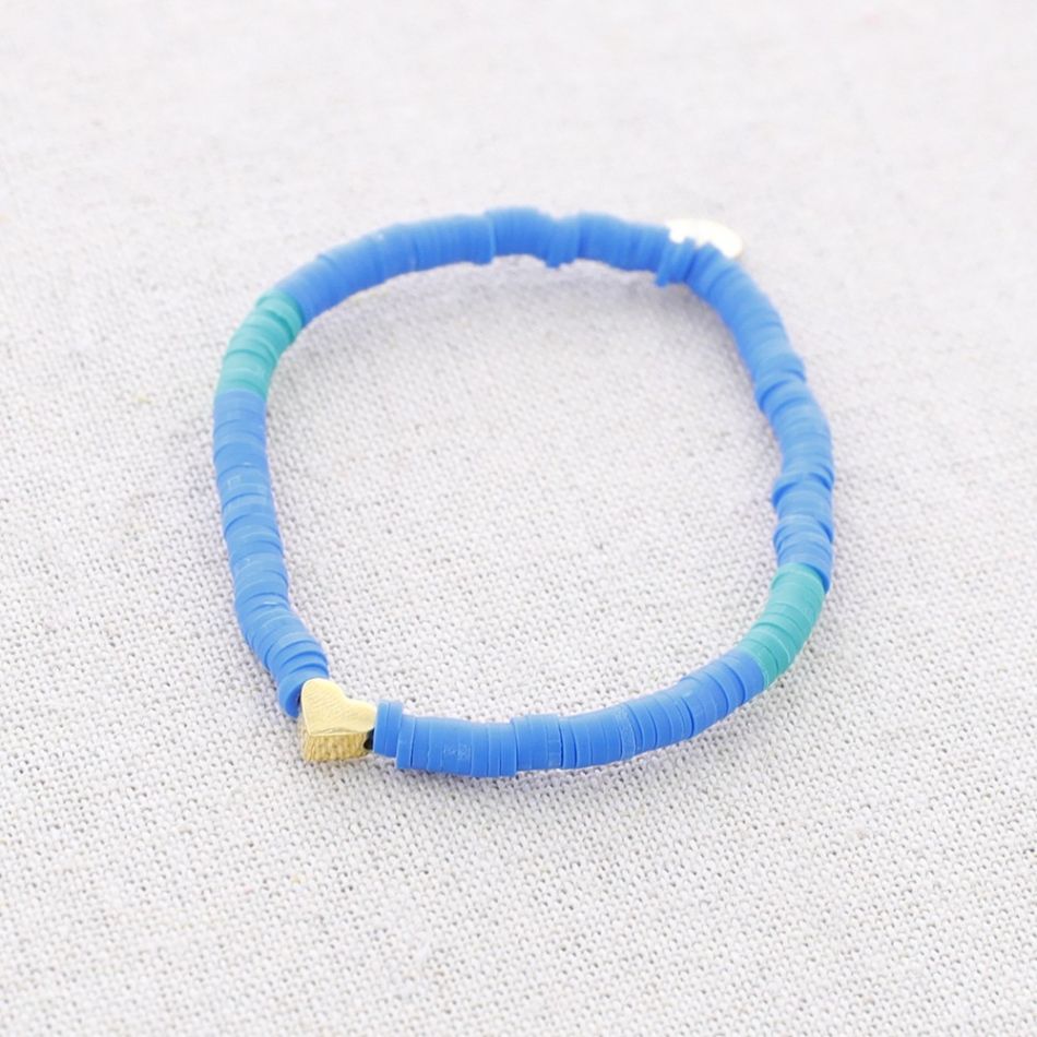 HEART FIMO STEEL BRACELET