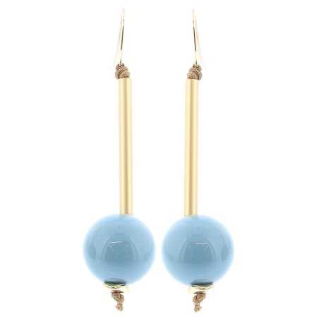 RESIN BALL PENDANT EARRINGS