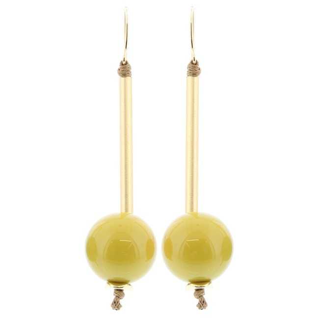 RESIN BALL PENDANT EARRINGS