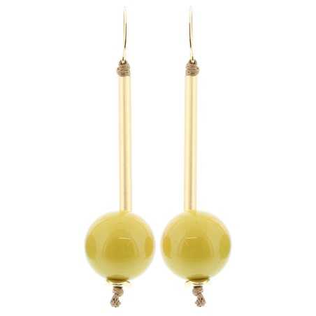 RESIN BALL PENDANT EARRINGS