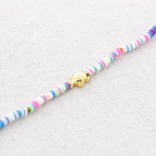 TURTLE FIMO STEEL SHORT NECKLACE