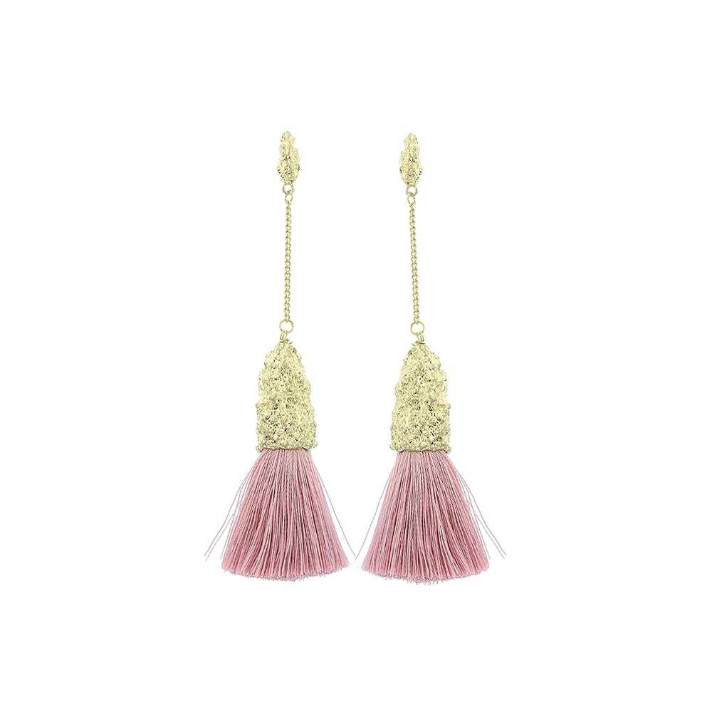 FRINGE HANGING CHAIN EARRINGS