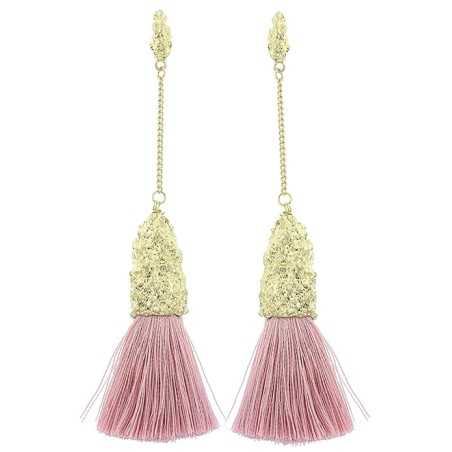 FRINGE HANGING CHAIN EARRINGS