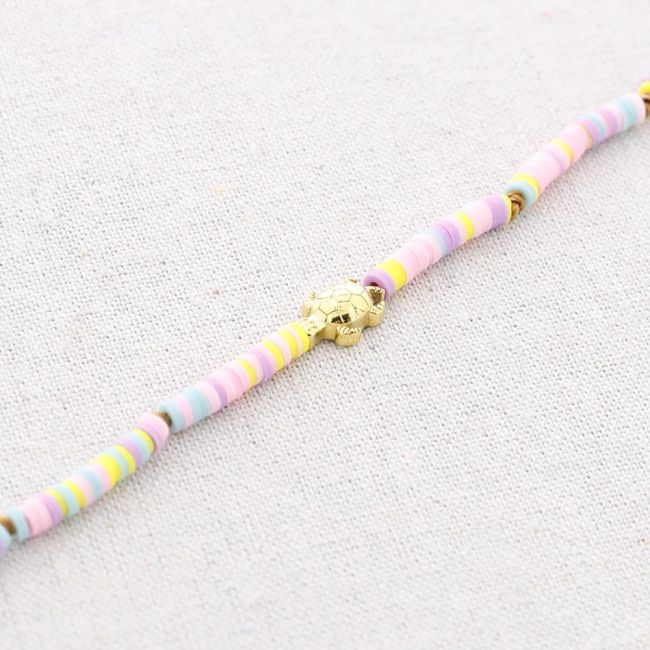 TURTLE FIMO STEEL SHORT NECKLACE