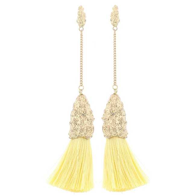 FRINGE HANGING CHAIN EARRINGS