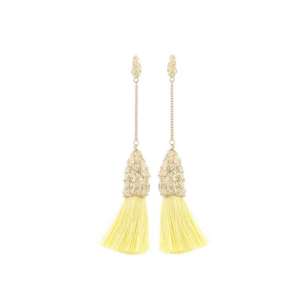 FRINGE HANGING CHAIN EARRINGS