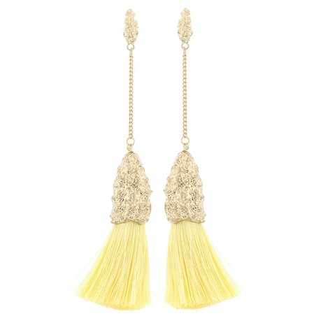 FRINGE HANGING CHAIN EARRINGS