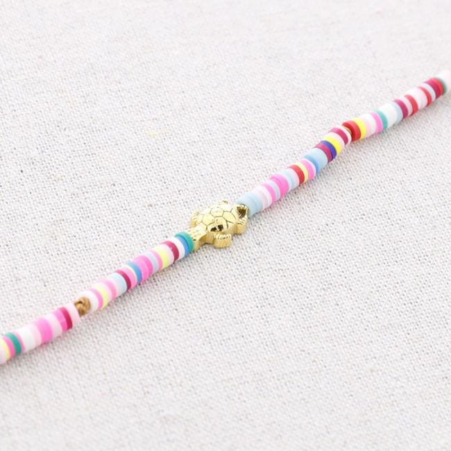TURTLE FIMO STEEL SHORT NECKLACE