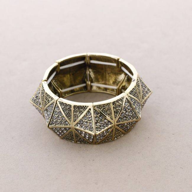 PULSERA METAL PINCHOS CRISTALES