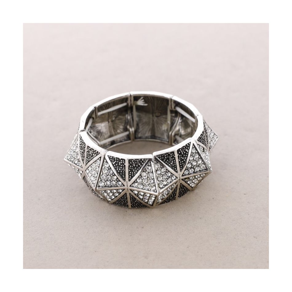PULSERA METAL PINCHOS CRISTALES