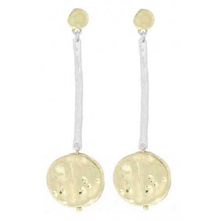 METAL EARRINGS METAL MEDAL PENDANT