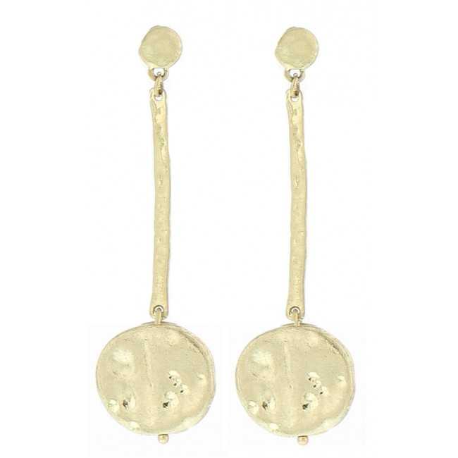 METAL EARRINGS METAL MEDAL PENDANT