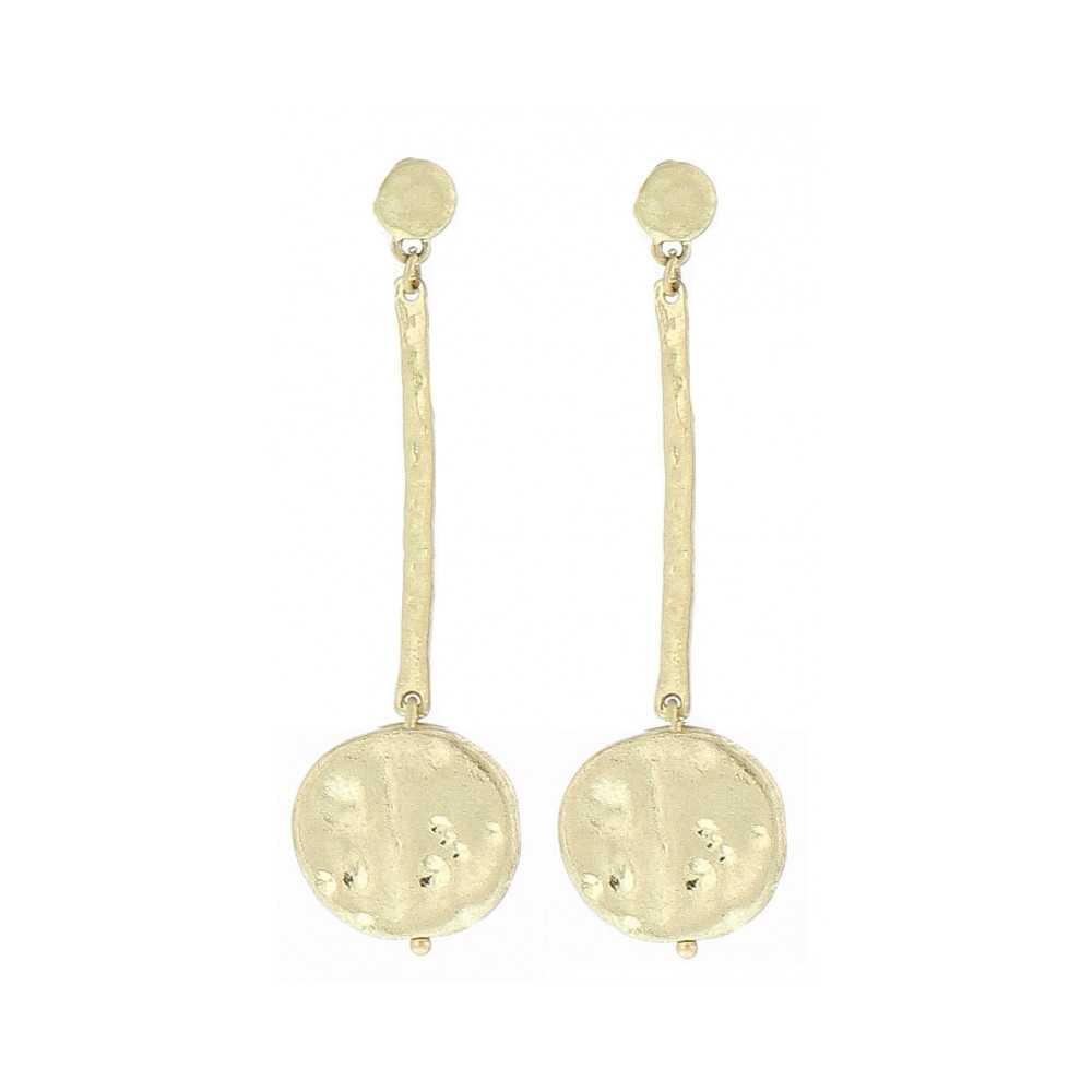 METAL EARRINGS METAL MEDAL PENDANT