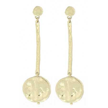 METAL EARRINGS METAL MEDAL PENDANT