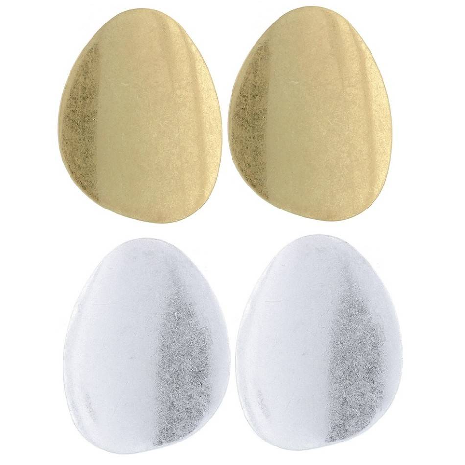 SHAPED METAL STUD EARRINGS