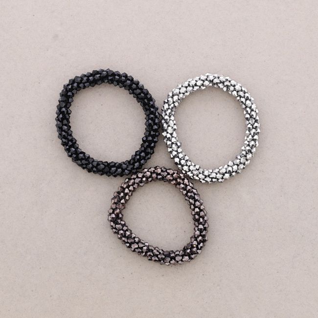 PULSERA ELÁSTICA CRISTALES FACETADOS