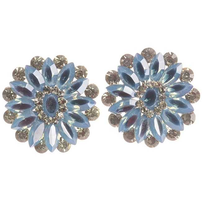 FLOWER METAL STRASS EARRINGS