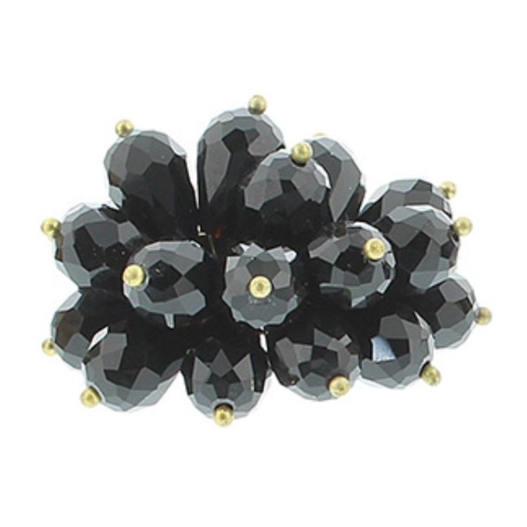 ANILLO METAL CUENTAS CRISTAL FACETADO 2