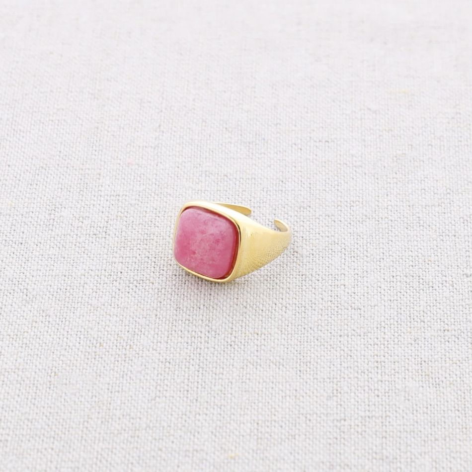 ANILLO ACERO PIEDRAS INCRUSTADAS