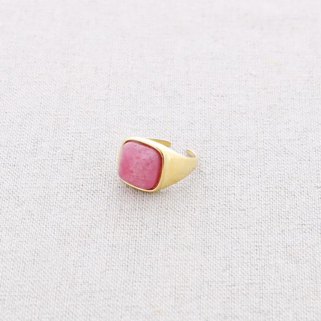ANILLO ACERO PIEDRAS INCRUSTADAS