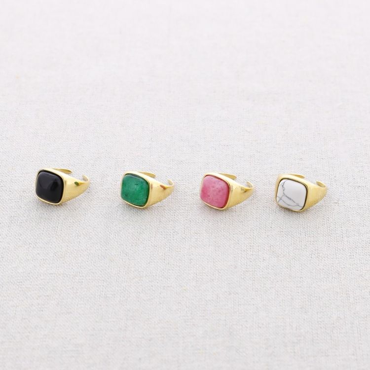ANILLO ACERO PIEDRAS INCRUSTADAS 2