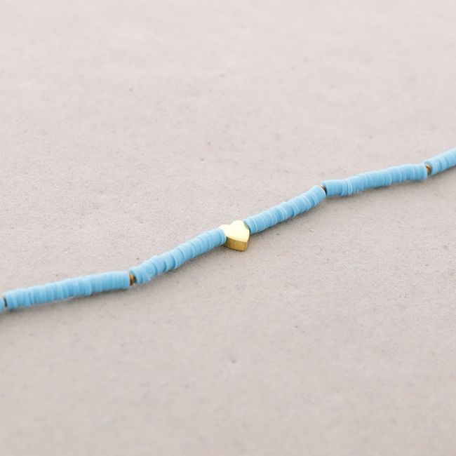 FIMO STEEL SHORT NECKLACE HEART