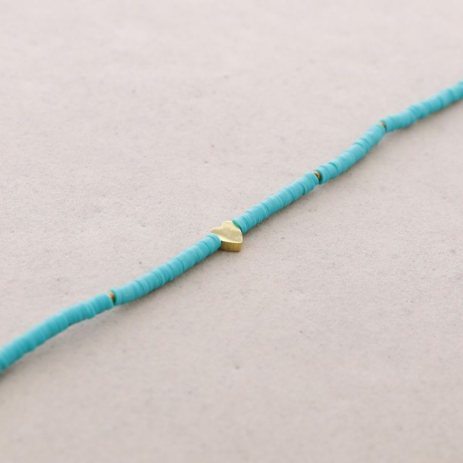 FIMO STEEL SHORT NECKLACE HEART