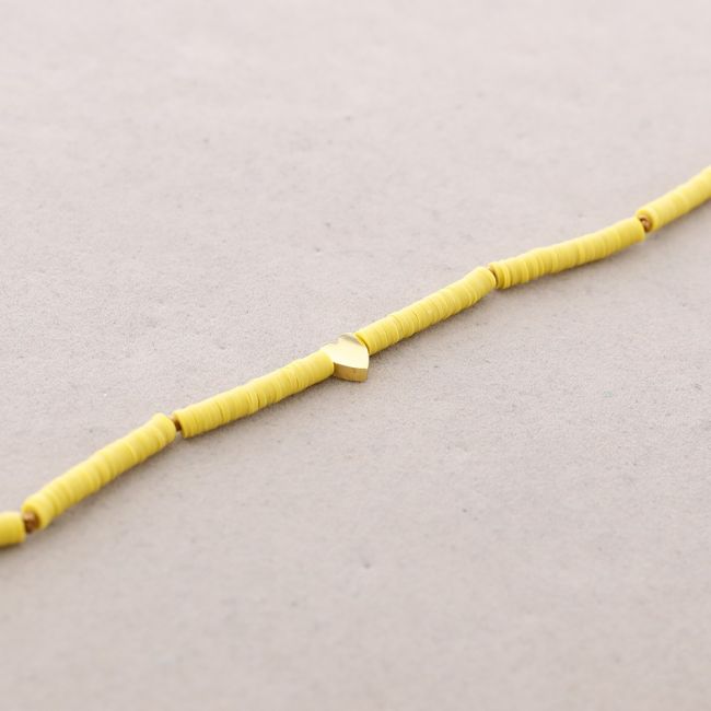 FIMO STEEL SHORT NECKLACE HEART
