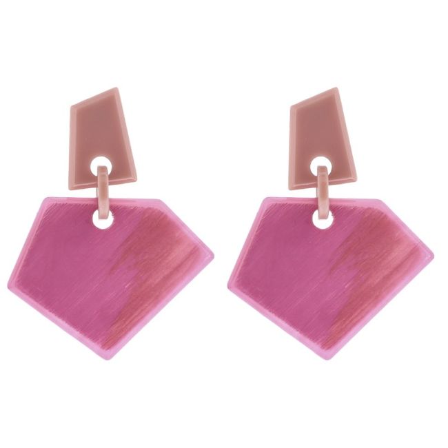 PENDIENTES FORMAS GEOMÉTRICAS RESINA