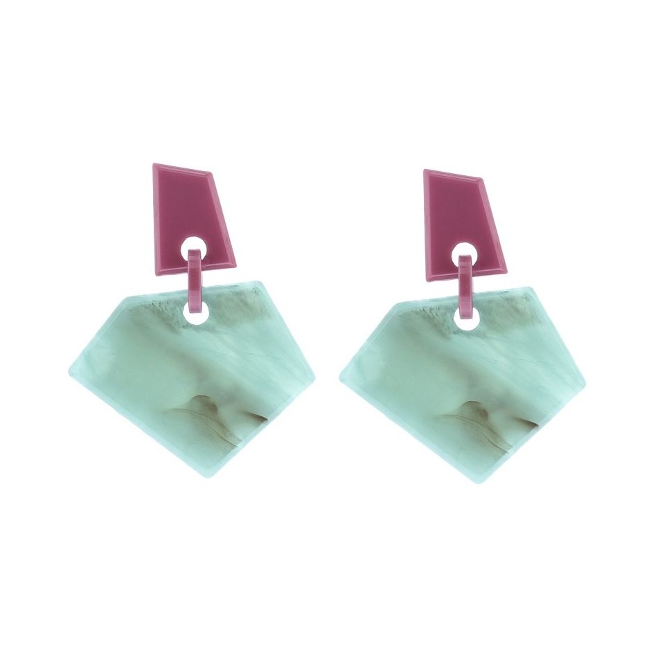 RESIN GEOMETRIC SHAPES EARRINGS