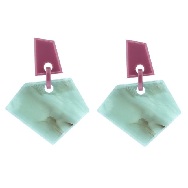 RESIN GEOMETRIC SHAPES EARRINGS