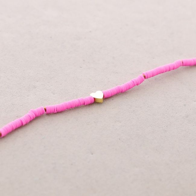 FIMO STEEL SHORT NECKLACE HEART